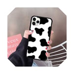 White Black Cow Symbol Pattern Print Phone Case For iPhone XS MAX 11 Pro SE 2020 X XR 7 6s 8 Plus Hard Back Cover Fundas-Style 3-For iphone 11
