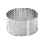 De Buyer Perforated Stainless Steel Straight Tart Ring 55x35mm