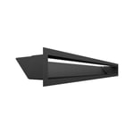 KRATKI Grille de ventilation de cheminée LUFT 9x80 noire Slim