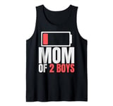 Mom of 2 Boys Funny Mom Surprise From Son Mother's Day Mama Tank Top