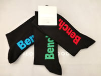 BENCH Casual Smart 3pk Sock Mens Black Bright Branded UK 9-11 Crew Socks BNIP
