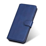 HAOTIAN Case for Motorola Moto G9 Play Case Wallet, Motorola Moto G9 Play Flip Cover, Leather Protective Cover & Credit Card Pocket, Support Kickstand Slim Case for Motorola Moto G9 Play, Blue