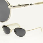 Emporio Armani 1997 Vintage Sunglasses Mens Womens Oval Silver Metal 069-S 881