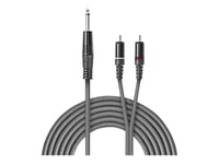 Nedis OnStage series - Câble audio - jack mono mâle pour RCA x 2 mâle - 1.5 m - gris foncé
