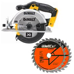 DeWalt DCS391 18V XR li-ion 165mm Circular Saw With 2 Extra 28 Teeth Wood Blade