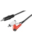 Audio cable adapter 3.5 mm male to stereo RCA male/female