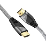 QING CAOQING HDMI 2.1 Cable 1M, 8K HDMI Cable Supports 8K 60Hz 7680P, 48Gbps, HDCP 2.2, 4:4:4 HDR, eARC, Dolby Vision Compatible with Apple TV, Samsung QLED TV, Xbox, PS4