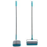 Beldray LA024855TQ Carpet Sweeper - Manual Floor Cleaner, Roller To Clean Carpets And Hard Floors, Pet Fur Remover, Easy Use, Brush Comb To Remove Dirt/Hair From Bristles, Thin & Compact, Lightweight