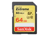 SanDisk Extreme - Carte mémoire flash - 64 Go - UHS Class 3 / Class10 - 400x - SDXC UHS-I