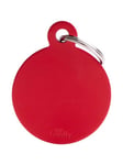 MyFamily ID Tag Basic collection Big Round Red in Aluminum
