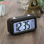 Snooze Alarm Clock Lcd Display Digital Black