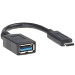 TECHGEAR Type C USB 3.1 OTG Adapter Cable Compatible with Sony Xperia 1 II, 10 II, Xperia 5, Xperia 10, XZ3, XZ2, XZ2 Premium, XA2 Ultra, XA1, XZ Premium, etc. USB C to USB Female Host Adapter BLACK