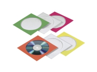 Hama Paper Protection Sleeves - CD/DVD-fodral - kapacitet: 1 CD/DVD - blå, gul, röd, grön, orange (paket om 100)