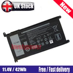 NEW For Inspiron 15-5568 13-5368 5378 Laptop Battery 42Wh 4-Cell WDX0R