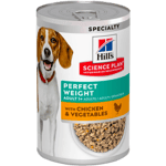 Hills Science Plan Adult Perfect Weight Chicken & Vegetables Canned - Wet Dog Food 363 g