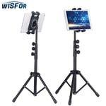 Wisfor Adjustable Floor Tablet Tripod Stand 4.7-12.9" Phone Holder for iPad