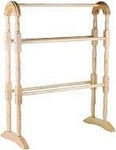 iTrend Towel Rails Rack Stand – Wooden - For Bath and Hand Towels – Elegant Bathroom Accessory