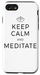 Coque pour iPhone SE (2020) / 7 / 8 Keep Calm & Meditate Om Zen Méditation Attention Mantra