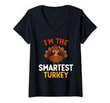 I'm The Smartest Turkey Funny Matching Family Thanksgiving V-Neck T-Shirt