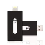 Cle USB 32 Go Compatible avec iPhone et iPad (Disponible en 32 Go, 64 Go et 128 Go) - Noir