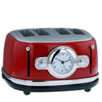 Joe Davies JD Techno Red Toaster Miniature Ornamental Novelty Collectors Desk Clock 296322