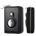 AirTag-korthållare plånbok dragkedja RFID-blockerande kortfodral svart Black Variety