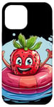Coque pour iPhone 13 Pro Max River Tubing Amusez-vous avec ce superbe costume de fraise