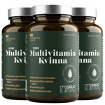 Pure Multivitamin Kvinna Ekonomipack 3x90k