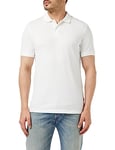 JACK & JONES Men's Polo Tshirt Casual Cotton Collared Neck Short Sleeve Tee Top for Men -White -L