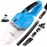NCBH Car Vacuum Cleaner 12v Portable Vacuum Cleaner for Car Wet Dry Handheld Vacuum Cleaner with 16.4ft Power Cord and Hepa Filter for Pet Hair, Home and Car Cleaning,Blue