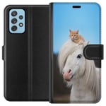 Samsung Galaxy A52 5G Musta Lompakkokotelo Katt och Häst