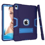 iPad Pro 11" Gen 1/2/3/4 ja iPad Air 4/5 iskunkestävä kuori jalustalla - sininen/vaaleansininen