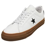 Converse One Star Pro Ox Unisex White Black Casual Trainers - 11 UK