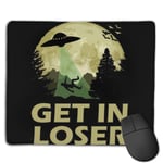 Alien Abduction Get in Loser Customized Designs Non-Slip Rubber Base Gaming Mouse Pads for Mac,22cm×18cm， Pc, Computers. Ideal for Working Or Game