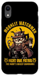 Coque pour iPhone XR Wise Owl Night Moonlit Watchman Animal Mignon Robot Oiseau