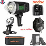 UK Godox AD600BM 600W HSS Flash+AD-H600B+95cm Grid Softbox+X1T-N For Nikon Kit