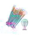 Sminkborstset 11 borstar - Mermaid