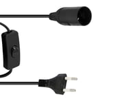 EUROLITE E-27 Socket Power Cable, Plug, Switch, Eurolite E-27 uttag strömkabel, stickpropp, strömbrytare