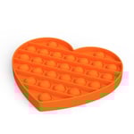 Pop It Fidget Toy Hjärta - Orange Orange