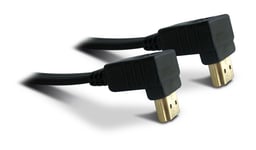 Metronic - Câble hdmi High Speed mâle/mâle plat coudé 1,5 m - Noir