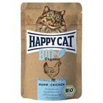 Ekonomipack: Happy Cat Ekologisk Pouch 24 x 85 g - Ekologisk Kyckling & Ekologisk Anka