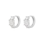 Snö Of Sweden Rome Stone Ring Earring Silver/Clear 13mm