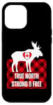 iPhone 14 Plus Canada Moose True North Strong and Free, Canada Flag Case