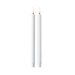 Stoff Nagel LED Candles 2 Pcs - White