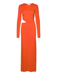 Lyocell Jersey Cut Out Dress Maxiklänning Festklänning Orange Calvin Klein