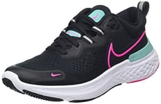 Nike Women's CW7136-004 Trainers, Black Pink Prime Washed Teal White, 3 UK