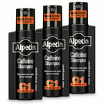 Alpecin Caffeine Shampoo C1 Black Anti Hair-Loss for Men new Fragrance 3x 250ml