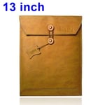 Lux-Case Envelope (brun) 13 Inch Mobilpåse I Äkta Läder