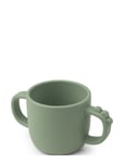 Peekaboo 2-Handle Cup Croco Home Meal Time Cups & Mugs Cups Green D By Deer