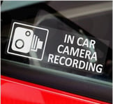 Platinum Place 5 x Small In Car Camera Recording Stickers-CCTV Signs-Van,Lorry,Truck,Taxi,Bus,Mini Cab,Minicab-Security-Window-Go Pro,Dashcam White on Clear Window Version